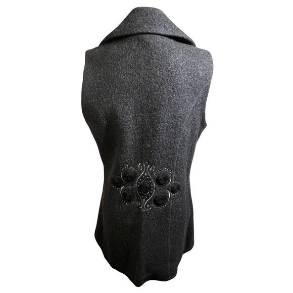 Carson Wool Women Embroided Jackets Vest Jacket Coat Size Medium - Picture 3 of 16